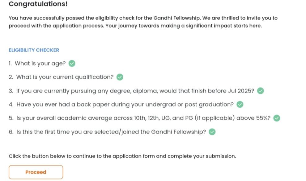 Gandhi Fellowship Program- apply कैसे करें